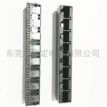 52 1x8垂直插入rj45  8聯(lián)體網(wǎng)絡接插件