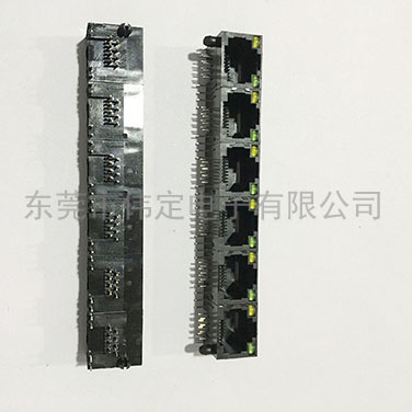 56 1x6全塑帶燈拼接型RJ45網(wǎng)絡插座